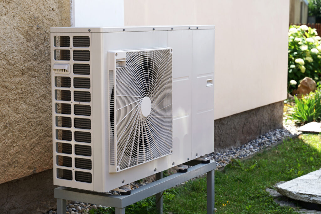 Residential heat pump outdoor condenser unit